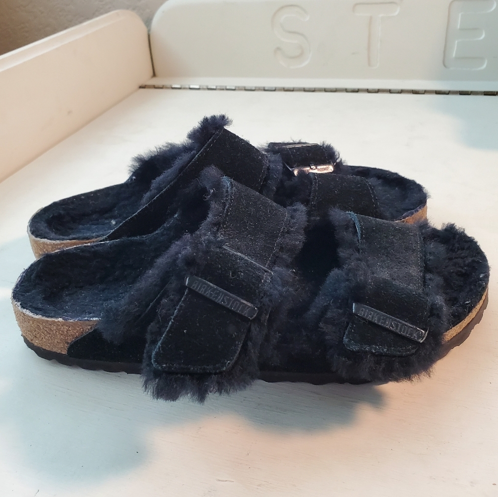 Birkenstock Arizona shearling sandals women's 39(8-8½) new without tags